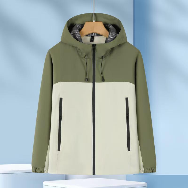 Unisex Windproof Waterproof Color Block Jacket for Spring & Autumn Hiking