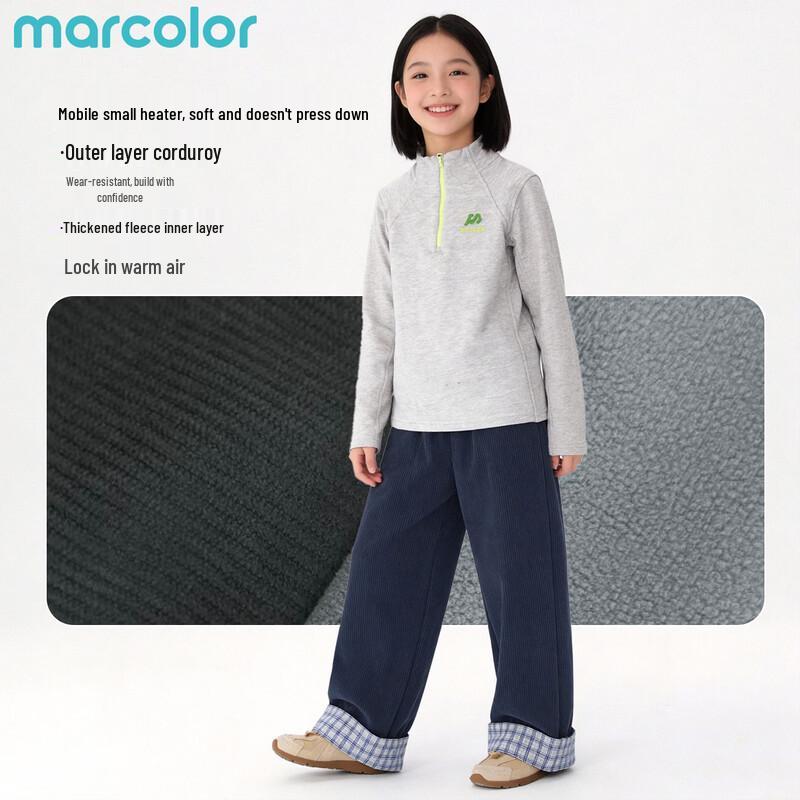 MARC & JANIE Girls' Corduroy Fleece-Lined Casual Pants
