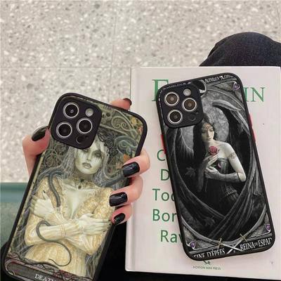 Funda de teléfono Tarot Vampiro Gótico transparente mate Para iphone 7 8 11 12 13 plus mini x xs xr pro max funda