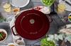Staub Saute Pan Grenadine Red Large Hand Cast Enamel Pot Shallow Sukiyaki Compatible with IH Japanese Blaiser "Blaiser 28cm" [Authorized Product]