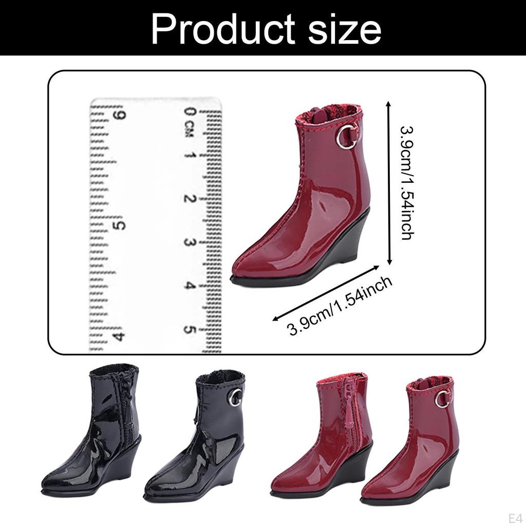 1/6 Action Figure Shoes Doll Costume Accessories Hollow Boots Mini Miniature Model for 12 Inch