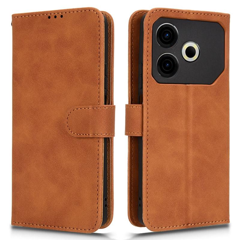 For TECNO Pova 6 Neo Case Skin-Touch Leather Wallet Stand Anti-Drop Phone Cover