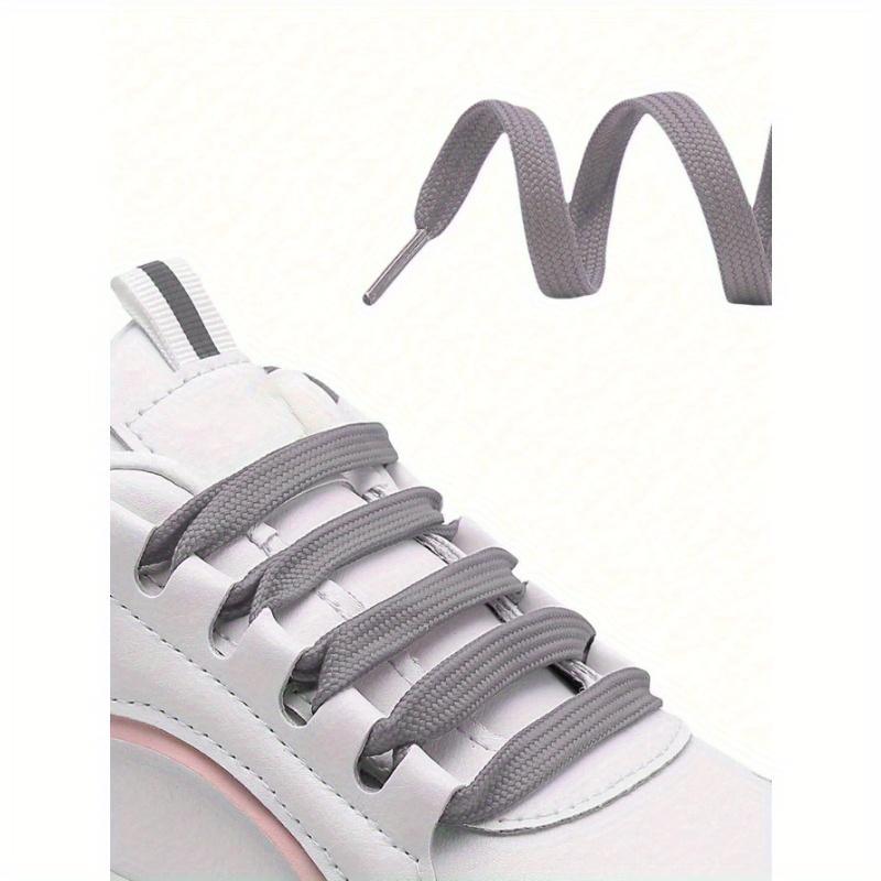 1pair Solid Shoelaces For Sneakers Decoration