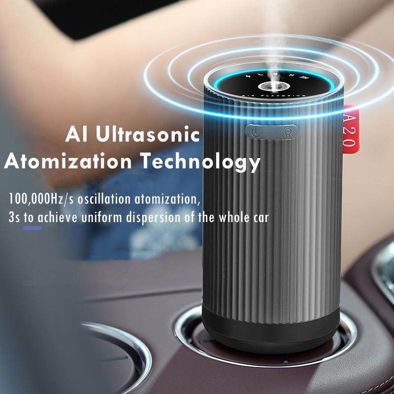 Smart AI Car Aroma Diffuser, Intelligent Aromatherapy Machine with Built-in AI Intelligent Sensor,Colorful Atmosphere Light