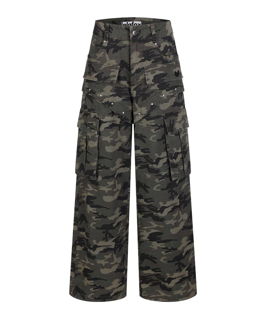 Lara Fox Camo Pocket Pants Khaki Bq2Wp003