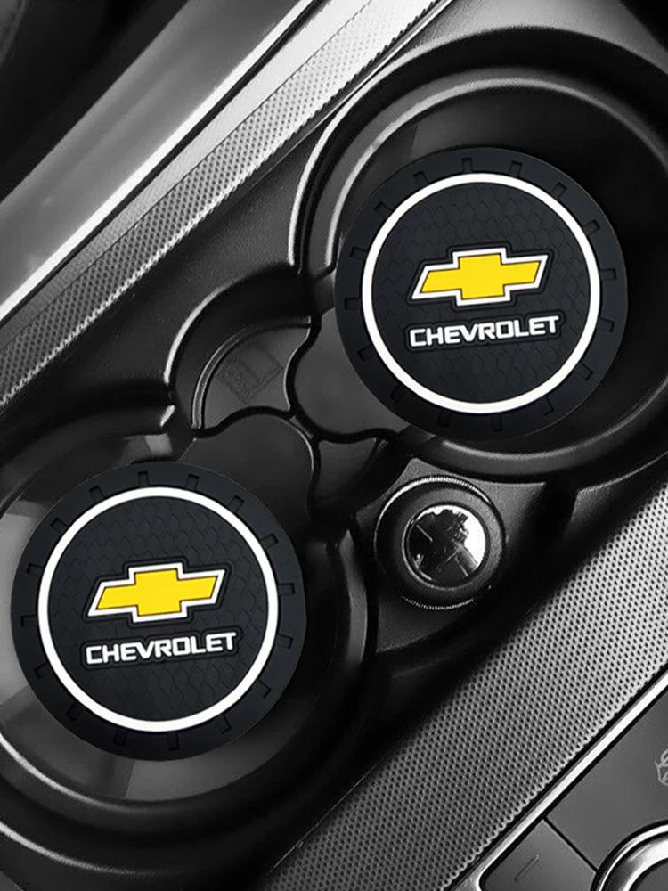 LQV4 Car Auto Water Cup Slot Non-Slip Mat Accessories For Chevrolet Silverado Impala Malibu Equinox Cruze Camaro Tahoe/Suburban Aveo