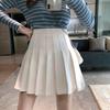Women's High Waist A Line Pleated Mini Skirt Non Stretch Solid Color JK School Uniform Skirt Spring Sweet Elegant Casual Short Skirt
