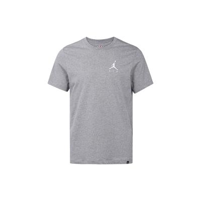 T-shirt da Uomo Girocollo Manica Corta con Logo Jumpman Solido Grigio Carbone AH5297-091
