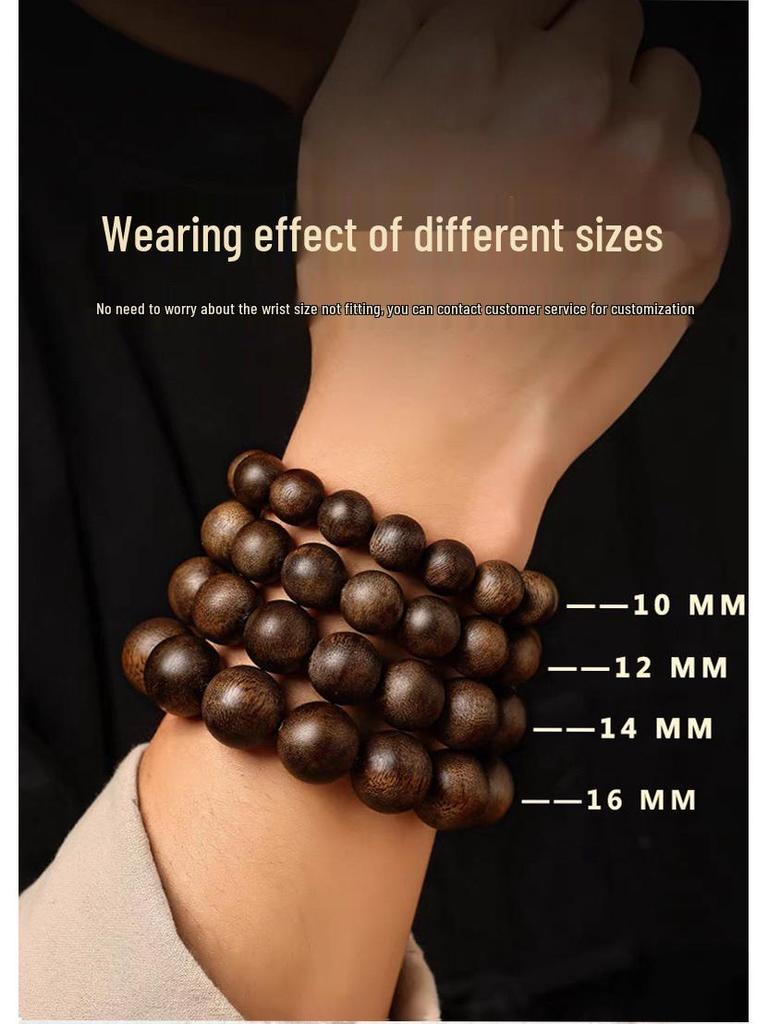 Handmade Nha Trang Purple Qinan Agarwood Bracelet - Natural Texture & Scent