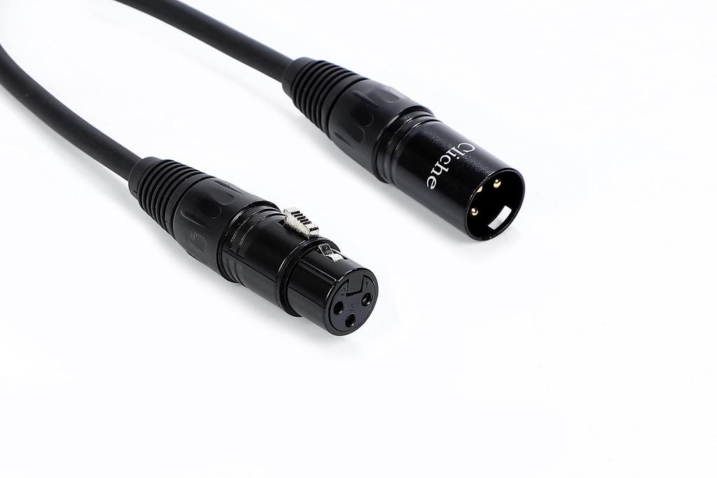 Cliche [Set of 2] Microphone Cables, Canon Cables, XLR Cables, XLR Male to XLR Female, 1-10m (1m)
