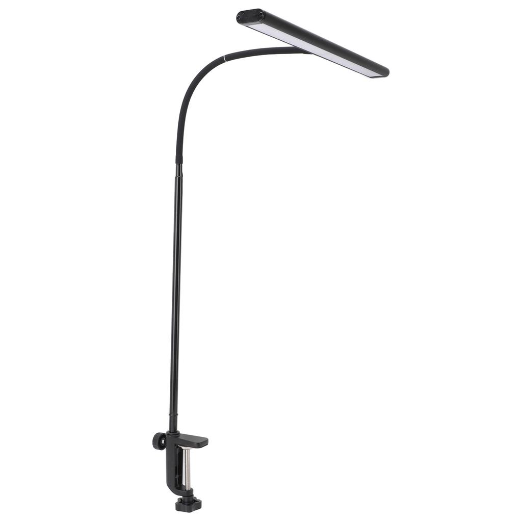 Clamp Desk Lamp Eye Caring Dimmable 3 Color Temp Adjustable Gooseneck LED Table Light with USB