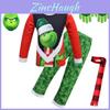 Pijama Fantasia Cosplay Monstro Verde Festivo de Natal O Grinch Para Crianças