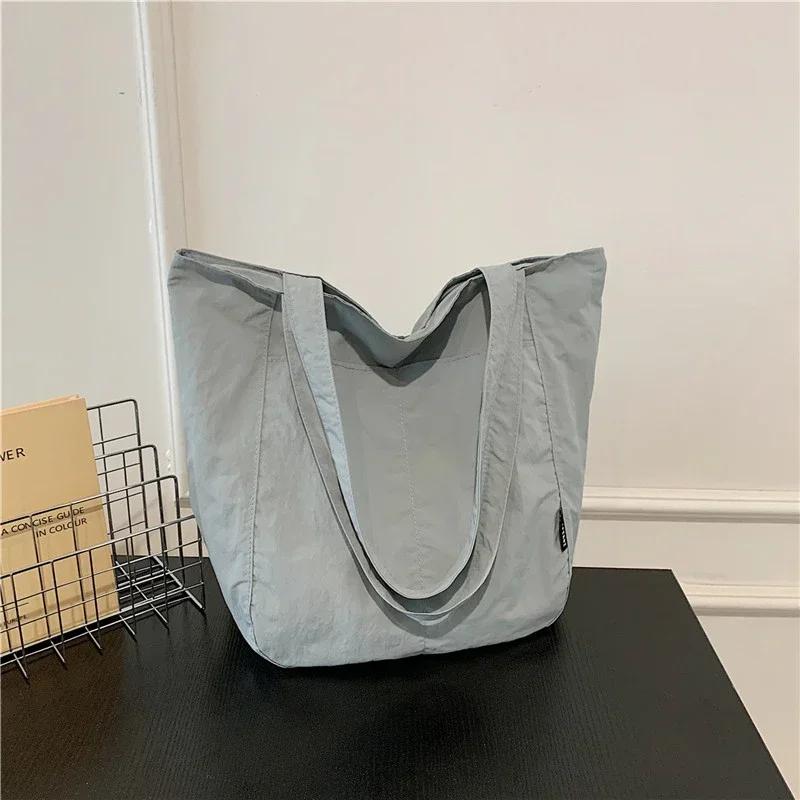 Sac en toile de grande capacité, tendance, polyvalent, à bandoulière, pour femme, avec fil à coudre concis