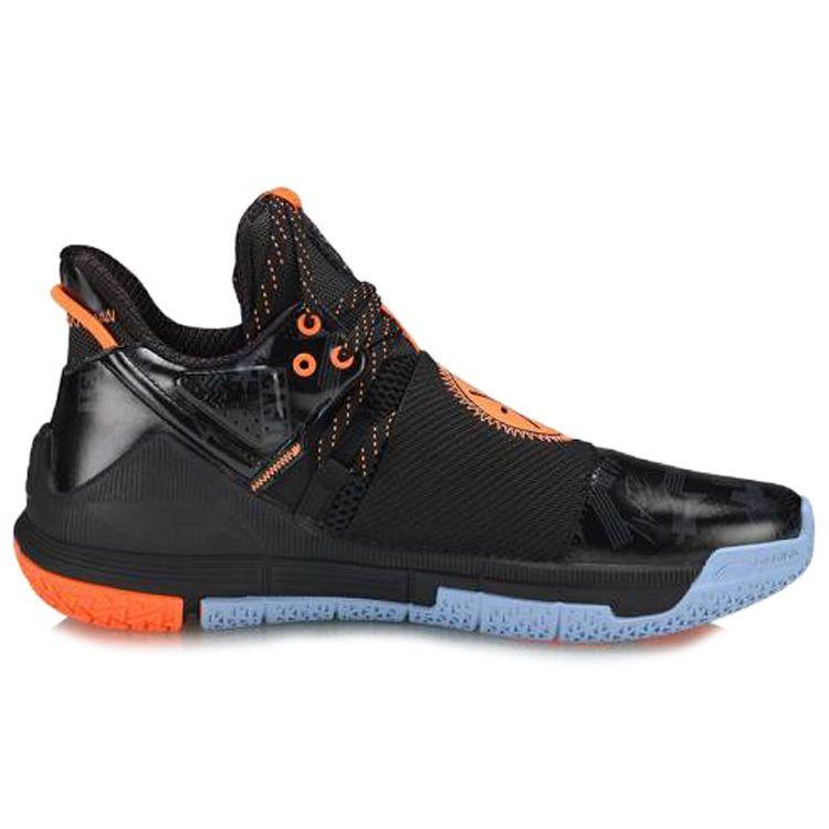 Li Ning Wade Shadow Sklisikre Lettvekt Mid-Top Basketballsko Herre Sneakers Svart ABPQ007-4
