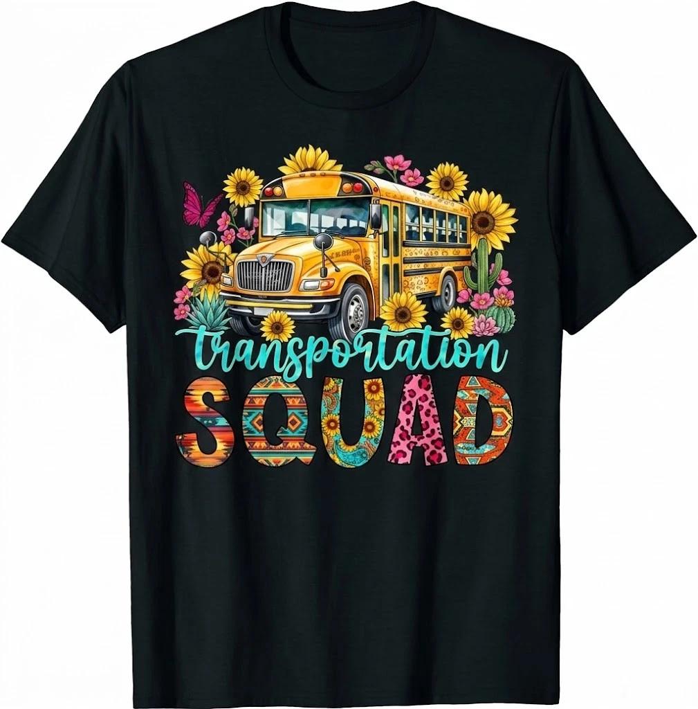 Transportation Squad Driving Bus Driver Back To School Women T Shirt S