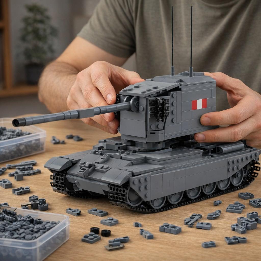 MOC FV4005 Tank Destroyer Building Blocks | 931PCS Military Bricks Kit | Collectible Model for Adults & Teens | War History Gift