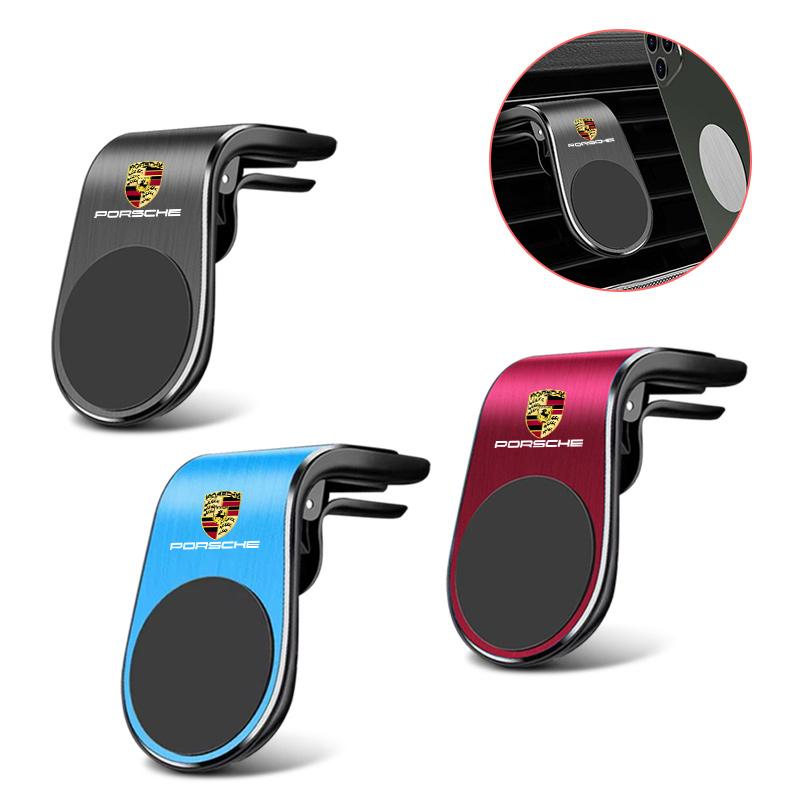 Car Magnetic Phone Holder Air Outlet Mobile Phone GPS Stands For Porsche Cayenne Panamera Macan 911 718 Boxster Cayman 918 Pajun