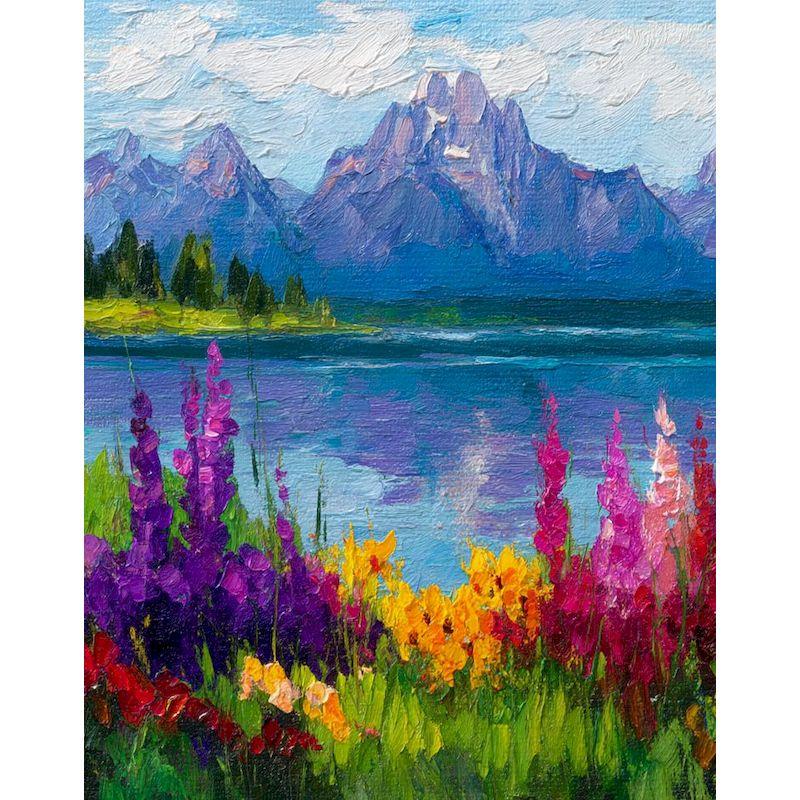 

CHENISTORY Painting By Number Scenery Kit Acrylic Paint On Canvas 40x50cm Wall Art DIY Picture By Number Bridge Home Decoration 40x50cm no frame