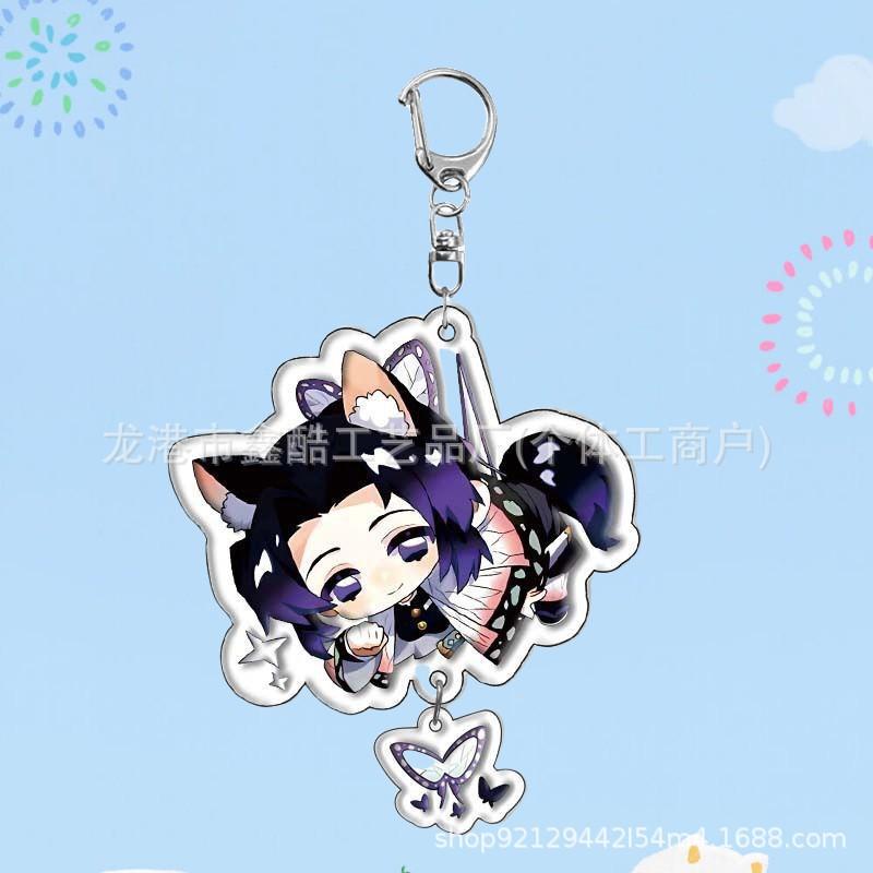 Demon Slayer Acrylic Double Sided Keychain Kamado Tanjiro Zenitsu Agatsuma Anime Merchandise  Bulk Accessories Pendant