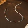S925 Silver Dopaamine Colored Bean Bracelet Women's Popular Summer Niche Thin Fashion Jewelry Trendy Accessory