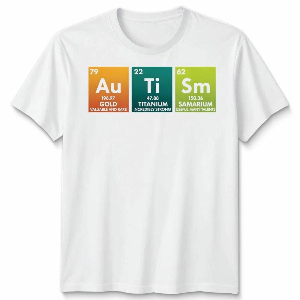 Autismus Bewusstsein Unisex Lustiges Autismus Periodensystem T-Shirt