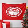 Red Laurel Wreath Emblem Design Pattern Wall Hanging Tapestry Decorative Tapestry Home Decor for Bedroom and Living Room