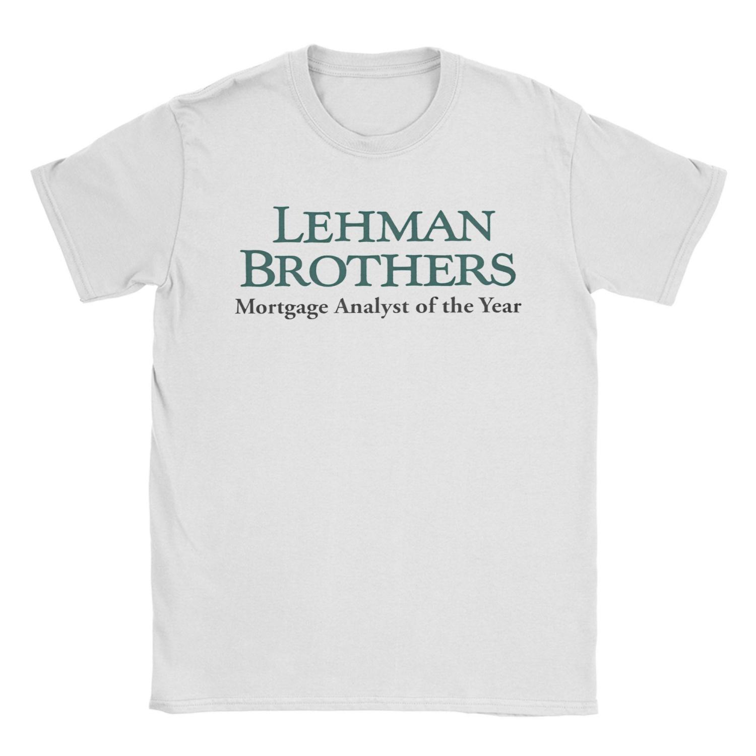 

Відділ управління ризиками Lehman Brothers Чоловічі футболки Вінтажна футболка з коротким рукавом та круглим вирізом Бавовняні подарункові топи XXXXXL чорний