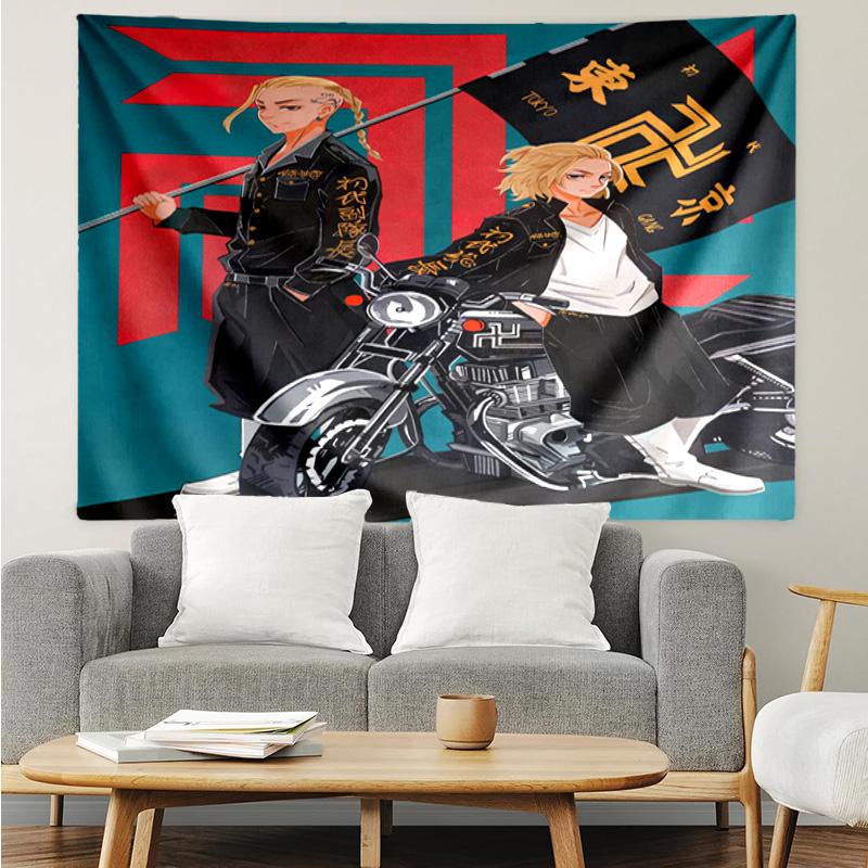1PC Tokyo anime K-pop music group Tapestry Accessories for Bedroom,Livingroom, dormitory Room Wall Decor Fan Birthday Gifts