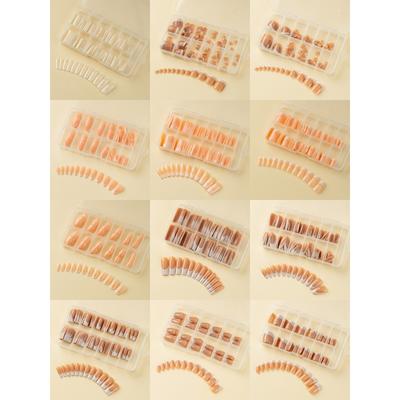 120x Coffin False Nails French Tip False Nails Full Cover Stick On Nails Press On Nails Artificial Nails for Women
