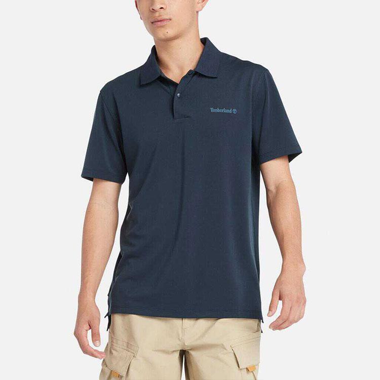 Timberland Breathable Quick-Dry Short Sleeve Polo Shirt Men tops Blue A5SE2-433