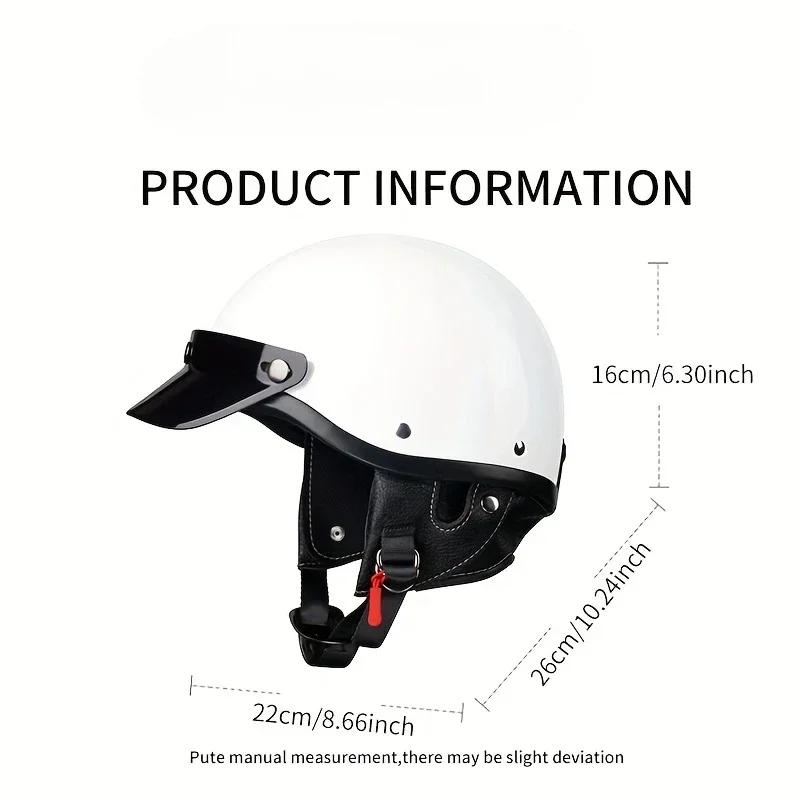 Retro Half Helmet Male Battery Electric Locomotive Classic Motorcycle Helmet Electric Vehicle Four Seasons General Safety Helmet