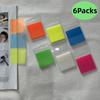 300Pc 6 Colors Index Tabs Self Adhesive Page Markers Transparent Waterproof Sticky Notes Classify Files Flags Planner Stickers