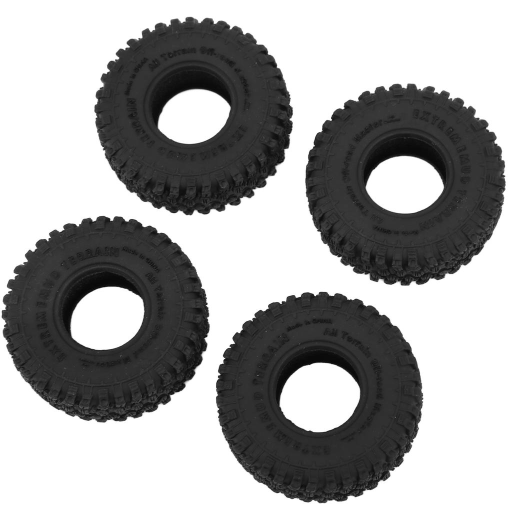 4Pcs 1.0in Tire Skin Simulation Model RC Car Parts for 124 RC Climbing Car (Skull Hand Claw Tire