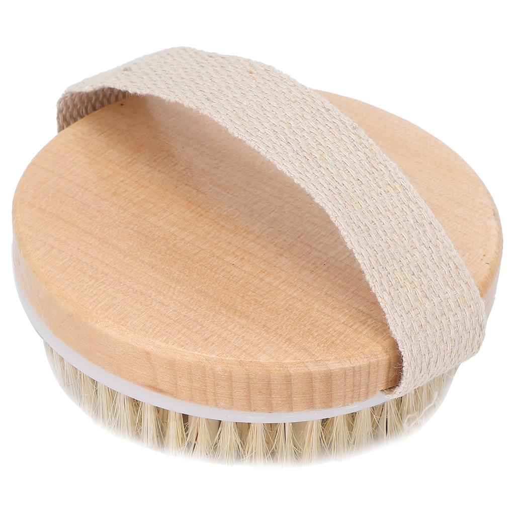 Round Body Massage Brush Portable Home Salon Exfoliating Body Scrubber Shower Bath Brush