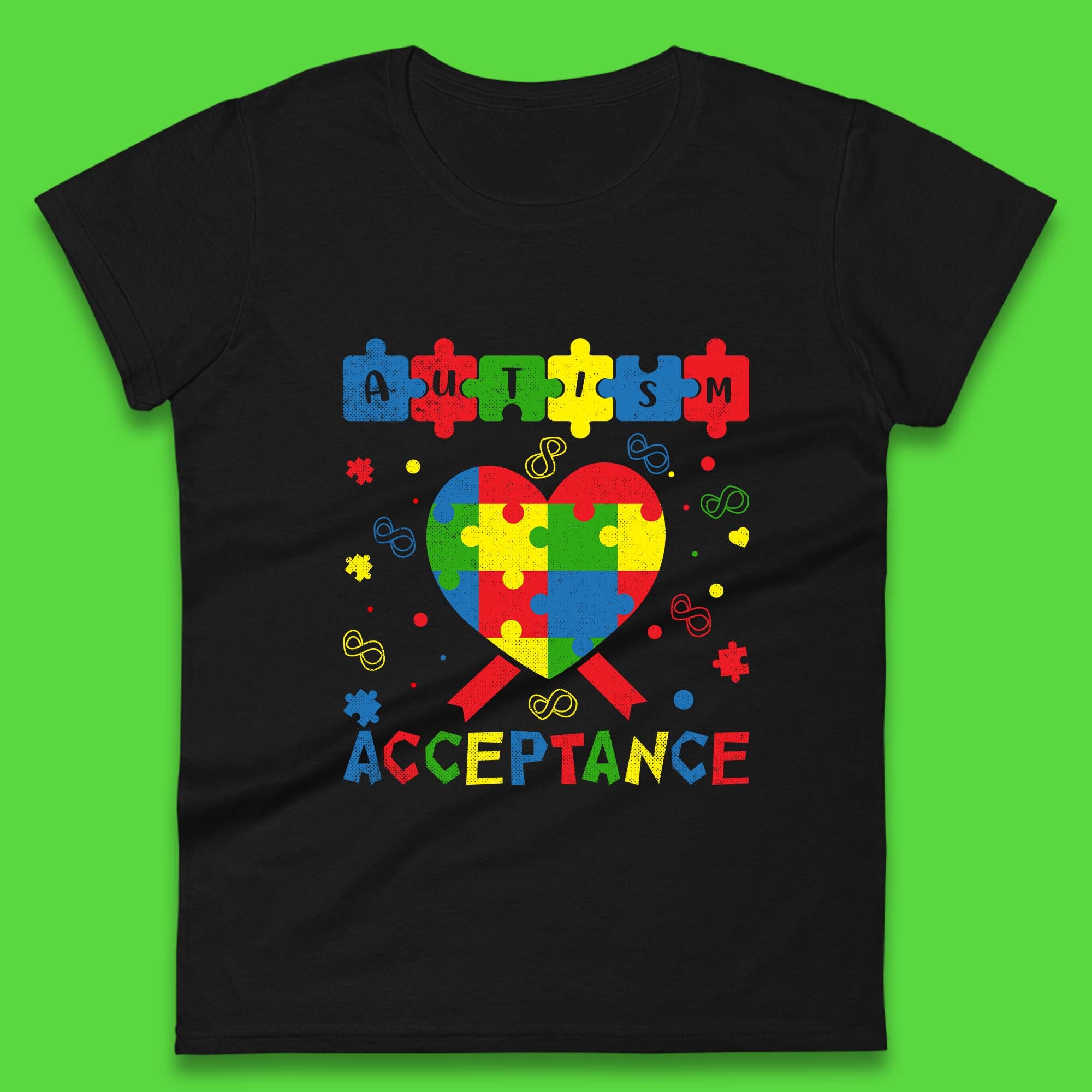 Autism Acceptance Awareness Womens T-Shirt Mens Tops Tees Unisex M