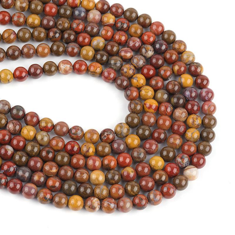 Retro Red Agate Stone Beads Loose Round Beads for Jewelry Making Fashion Accessories DIY 4-12mm