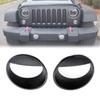 Car Front Headlight Trim Cover ABS Head Lights Lamps Frame Decorative Ring Trim for Jeep Wrangler JK 2007-2017