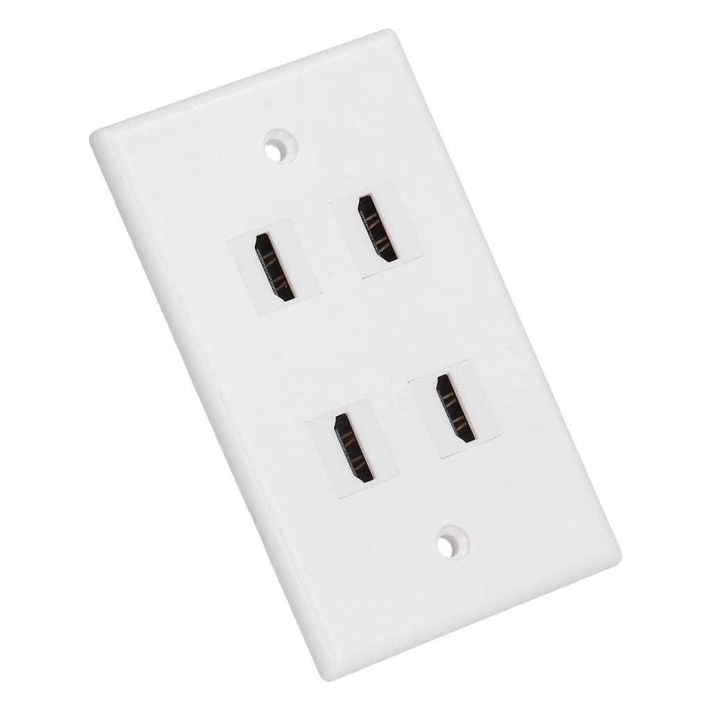 4 HD Multimedia Interface Wandplatte US-Standard ABS Steckdosenfeld für AV-Receiver Heimkinosystem