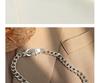 Exaggerated European-American Belt Buckle Necklace: NK Chain Clavicle Titanium Steel 18k Gold Choker for Women - P981