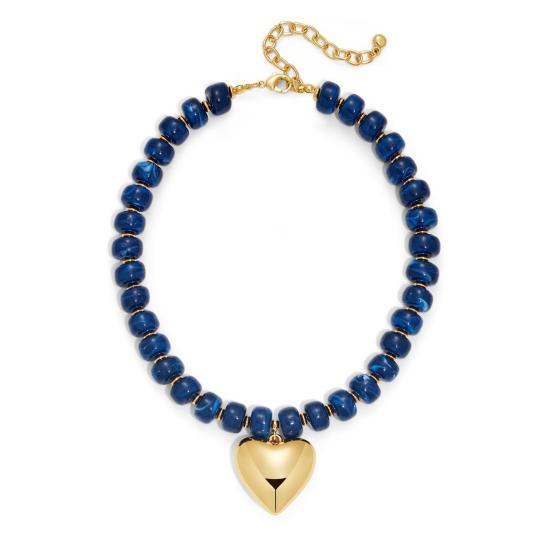 Klobiger Bunter Perlen-Choker Harzperlen-Halskette Boho Urlaubs-Halskette für Damen Tägliches Tragen Sommer Strandurlaub Schmuck