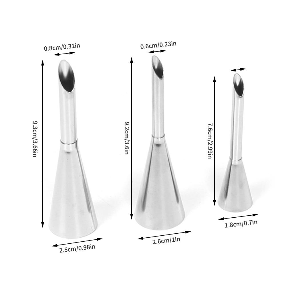 1PC Stainless Steel Pointy Tip Eclair Cream Cake Flashion Western Pastry Stuffing Jack Tool