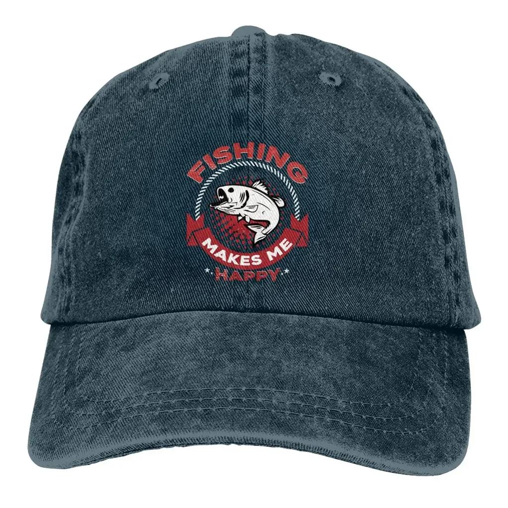 Summer Cap Sun Visor Fishing Hobby Makes Me Happy Hip Hop Caps Fishing Cowboy Hat Peaked Trucker Dad Hats