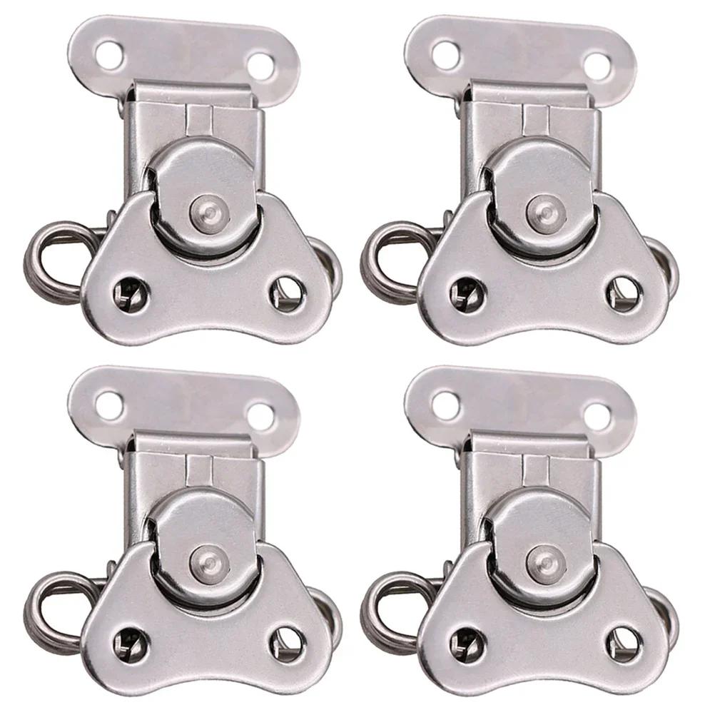 

4Pcs Butterfly Lock Stainless Steel Buckle Latches Butterflies Toggle Clamp Mini Padlock Wooden Accessories Keeper Box
