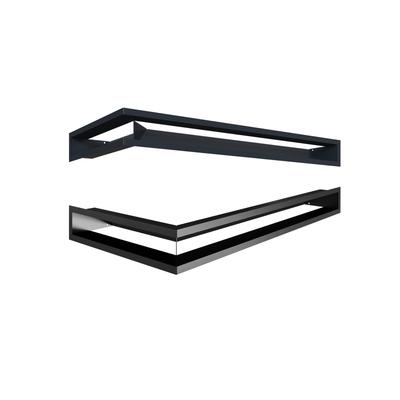 Fireplace Grille KRATKI LUFT Black 9x80x40 Right Ventilation Set of 2 Pcs