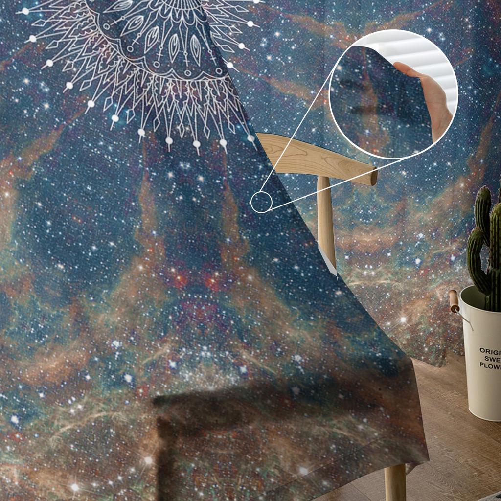 Kolorowa Mandala Obróbka Okna Tiul Nowoczesne Przezroczyste Zasłony do Kuchni Salonu Sypialni Dekoracja Zasłon