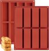 Energy Bar,Baking Molds for Muffins,Cheesecake,ilicone Molds for Chocolate-8 Cavity Rectangular Molds Suitable for Protein Bars