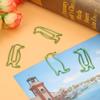 20Pcs Green Iron Penguin Shape Clip Bookmark Marking Stationery School Supplies