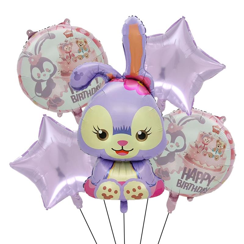 Disney Story  Lina Bell And Stellalou Cartoon Balloons Birthday Decor Baby Shower 32inch Number Foil Balloons Wedding Supplies