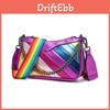 Colorful Pu Crossbody Chain Bag With Stylish Plaid Design Perfect For Daily Use