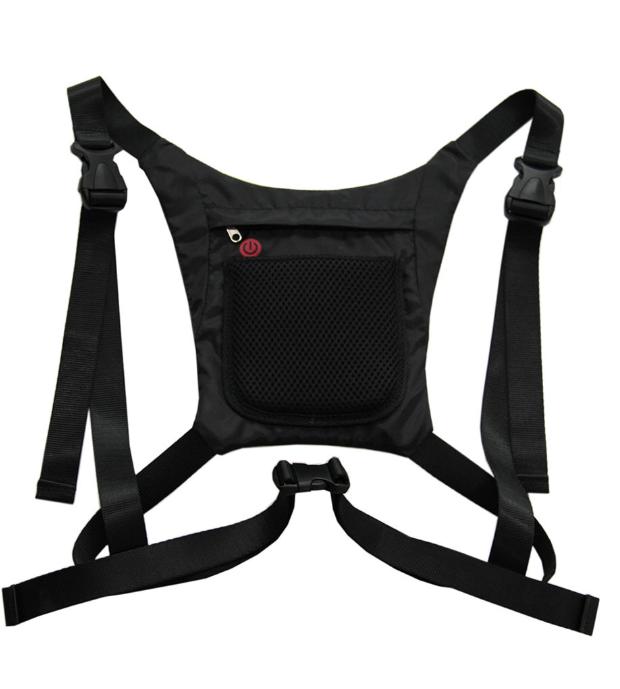 Wireless Remote Control Luminous Safety Warning Vest High Visibility Reflective Vest with Storage Bag чёрный